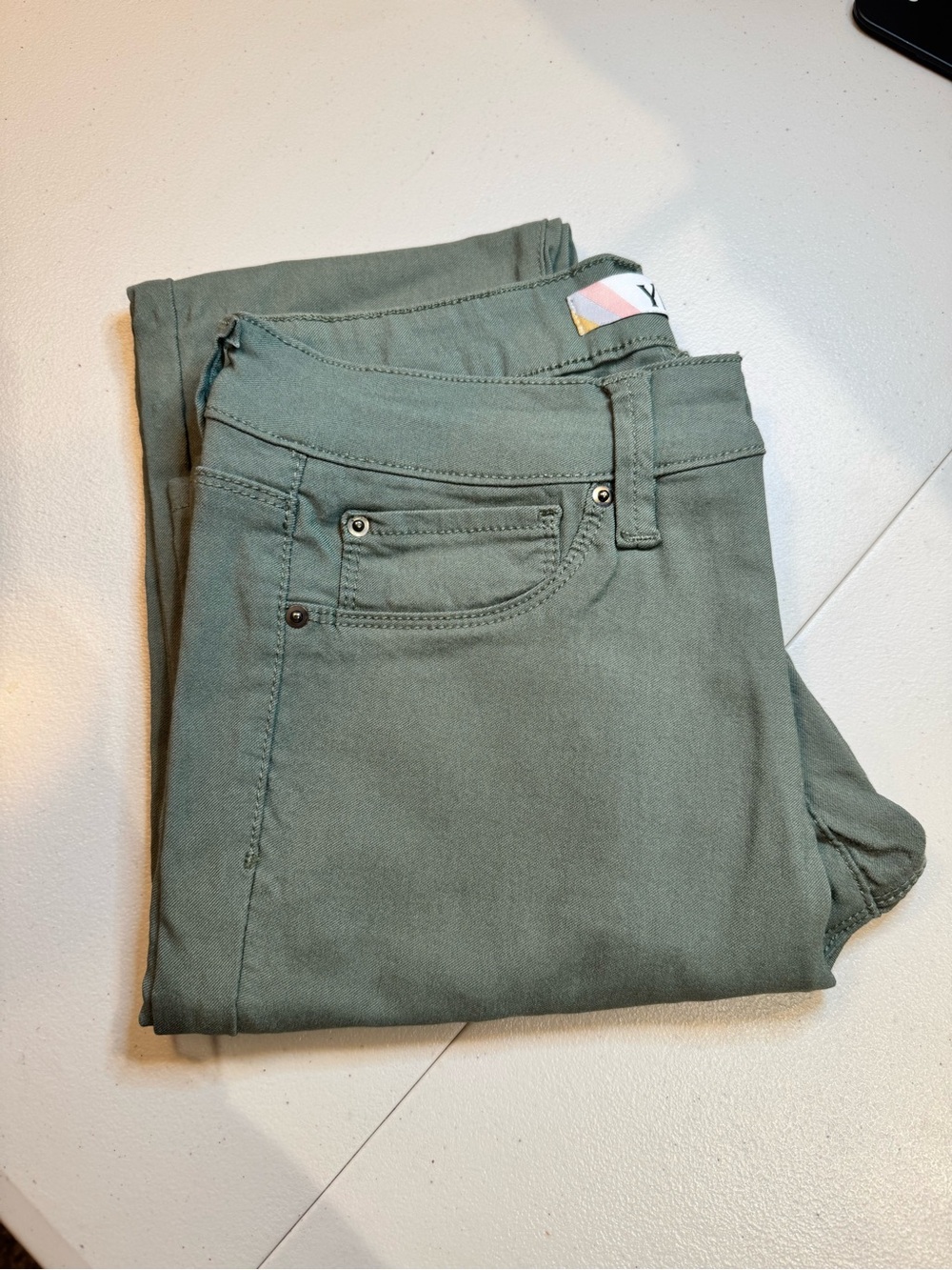 YMI Women's Hyperstretch Skinny Pants, Olive Green, Size Lg
